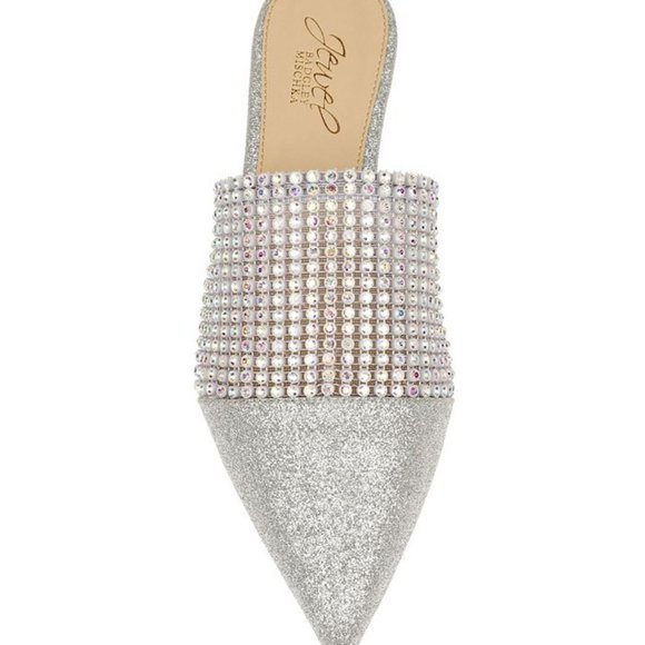 Jewel Badgley Mischka Felina Mules Size 8 NWOT - Picture 7 of 7